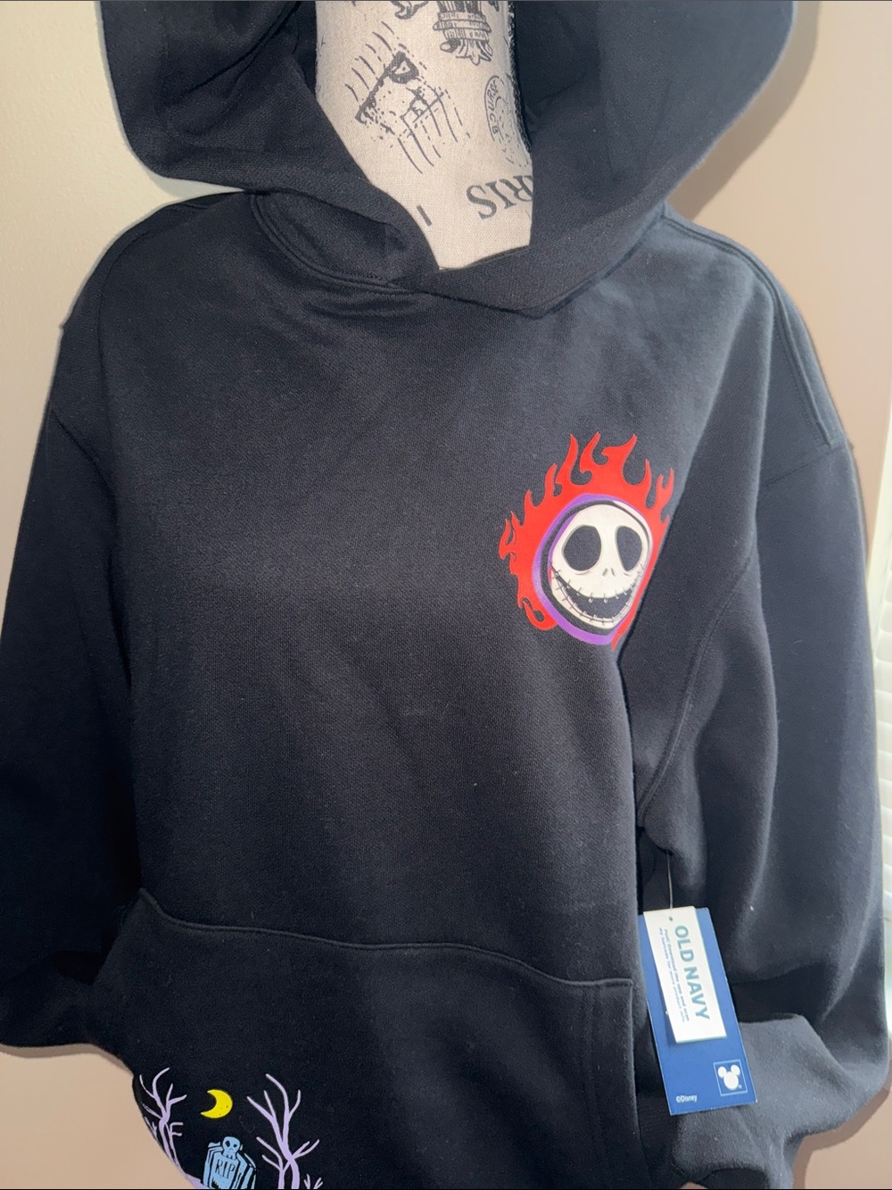 Old Navy Disney The Nightmare Before Christmas Jack Skellington Hoodie -NEW